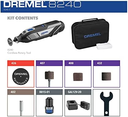 Dremel 8240 12V Lithium-Ion Battery Cordless Rotary Tool Bundle
