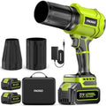 Cordless Leaf Blower with 2 Batteries & Charger - 990,000 RPM Electric Handheld Blower, Lightweight for Lawn, Yard, Patio, Garden Care - Light Green