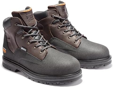 Timberland PRO mens Powerwelt 6" Steel Safety Toe Waterproof Industrial Work Boot