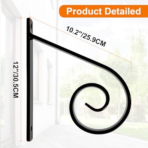 Zwinz Steel Small Handrail 12"x10.2", Antirust Wall Mounted Stair Railing | Handrail Railings Stair Rails for Black, Handrail for 1 or 2 Steps