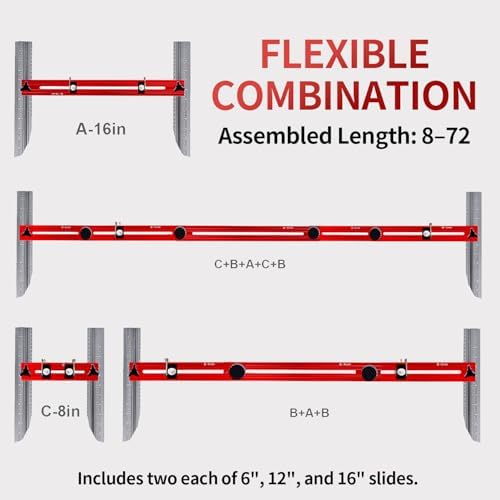 TANYO Stair Tread Template Tool, 8" to 60" Jig, Triangular Structure Brace