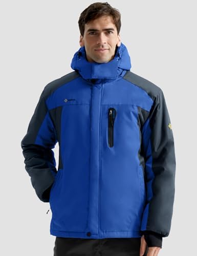 GEMYSE Men's Winter Ski Jacket Waterproof Snow Coat with Detachable Hood