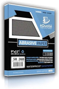 360 Grit Sandpaper Sheets, 9 x 11 in Silicon Carbide, Pack of 50 for Automotive Wet Dry Prep, Paint Smoothing, Wood Furniture, Metal Scuffing, Primer Leveling, Plastic Repair, Hand Block Use