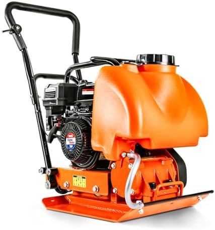 SuperHandy Plate Compactor Heavy Duty 7HP 4200lbs Impact Force - w/Water Tank for Concrete and Dirt