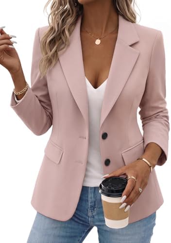 Mina Self Women's Business Casual Blazer Slim Fitted Lightweight Jacket