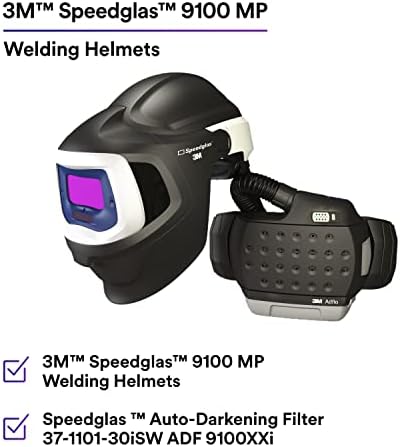 3M Adflo Powered Air Purifying Respirator HE System w 3M Speedglas Welding Helmet 9100 MP, 37-1101-30iSW
