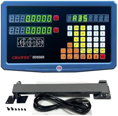 DRO Digital Readout 2 Axis Screen DRO Readout Display Linear Scale for Bridgeport/Knee Mill Milling Machine Lathe Machine Tools (SDS-2MS)