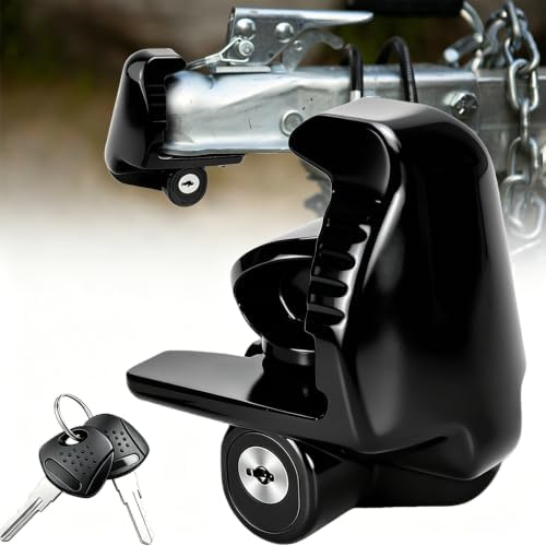 Trailer Hitch Lock 1-Pack for 1-7/8",2",2-5/16" Couplers, Heavy Duty,Black