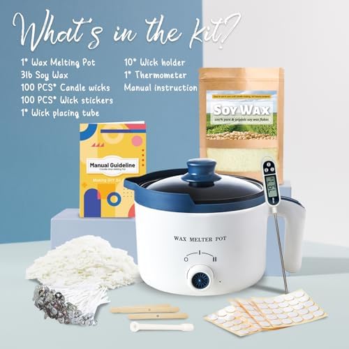 3lbs Soy Wax Melt Making Kit with Electric Wax Melting Pot