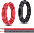 8 Gauge Battery Cable, 15FT Red + 15FT Black 8 AWG Pure Copper Wire Welding Cable, for Automotive, Battery, Solar and Generator, Standard USA OFC Wire