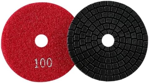Diamond Polishing Pad, 3 inch 80 mm 100 Grit Sanding Discs for Grinder & Polisher, Hook and Loop Backing Pad for Grinding Buffing Granite Marble Concrete Stone (1 Piece)