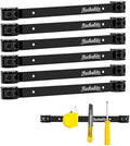 6 Pieces 12" Magnetic Tool Holder Strip, Black Magnet Bar, Metal Tool Organizer Rack for Garage Organization, Easy To Install in Workshop, Mounting Screws Included