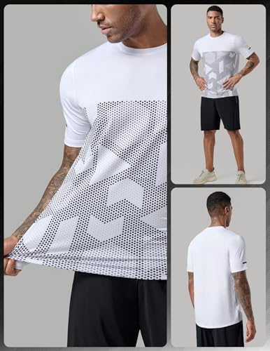 Liberty Imports 5 Pack Men's Active Quick Dry Crew Neck T Shirts