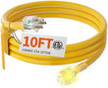 HUANCHAIN 14 Gauge Heavy Duty Outdoor Extension Cord 10 FT Waterproof