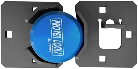 Proven Industries Puck Lock Hasp Kit - Storage Door Security, Blue
