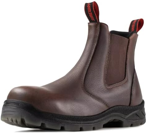 SUREWAY Men's Slip On Fire & Safety Work Boots Composite/Soft Toe