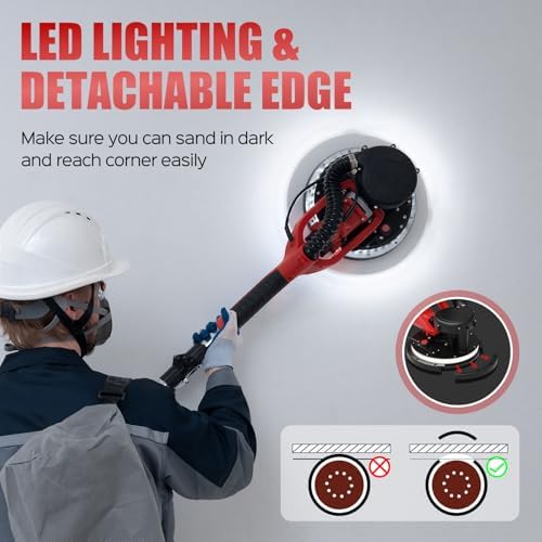 Drywall Sander, Upgraded 8-Amp Popcorn Ceiling Removal Tool, Bench Grinders
