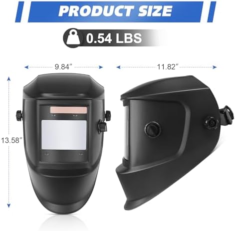 Welding Helmet True Color Auto Darkening Hood for TIG MIG ARC Welder Mask with Adjustable Shade Range 4/5-9/9-13…