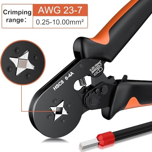 Crimping Terminal,Multiple Crimping Pliers HSC86-4/6 Combination,Electrical Equipment Connector,Wire Connection Terminal(HSC8 6-4A TE1200box)