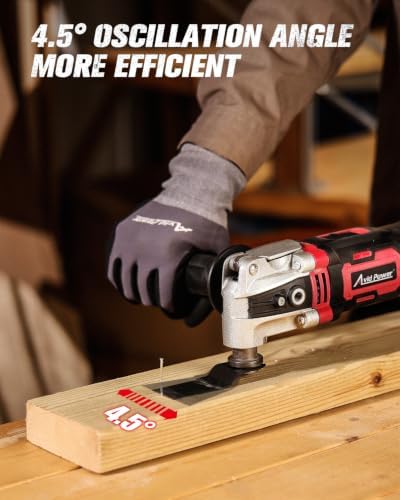 AVID POWER Oscillating Tool, 3.5-Amp Oscillating Multi Tool with 4.5° Oscillation Angle, 6 Variable Speeds and 11 pcs Saw Accessories, Auxiliary Handle