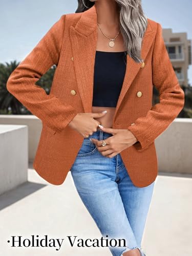 Mina Self 2026 Women's Fall Tweed Blazer Plaid Jacket Business Casual Coat