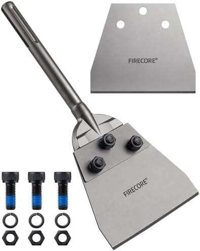 Firecore 5.5 Inch by 12.5 Inch SDS Max Floor Scraper with Replacement Blade