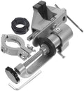 Balacoo 2-in-1 360° Rotating Table Vise Clamp with Drill Press Stand, Metal Bench Vise for Woodworking and Workshop, Small Multipurpose Workholding Device