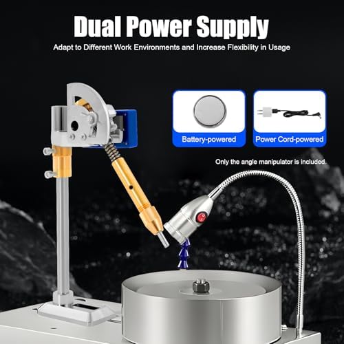 High Precision Digital Display Angle Manipulator Gem Faceting Machine Mast Faceting Equipment Height Adjustable W/Locator for Jewel Jade Gemstones Polishing
