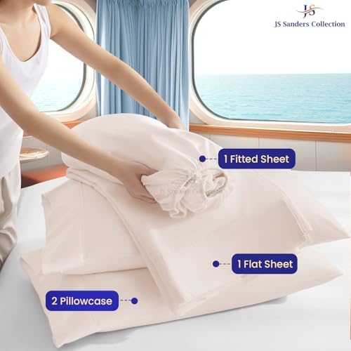 JS Sanders Collection 4PC Boat Sheet Set Universal XL V Berth, Blush