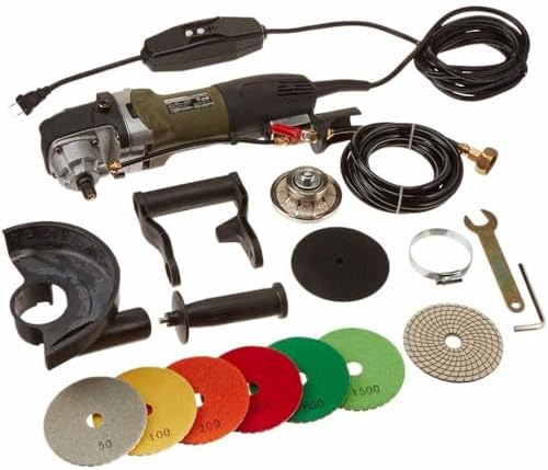 Hardin H38WVPOLSET 3/8-Inch Radius Stone and Concrete 1/4-Round Bullnose Shaping and Wet Polishing Kit