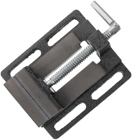 Toddmomy 3 Inch Cast Iron Drill Press Vise Bench Clamp for Woodworking and Milling Table Vise Small Workholding Device Compatible with Drilling Machines Random Color