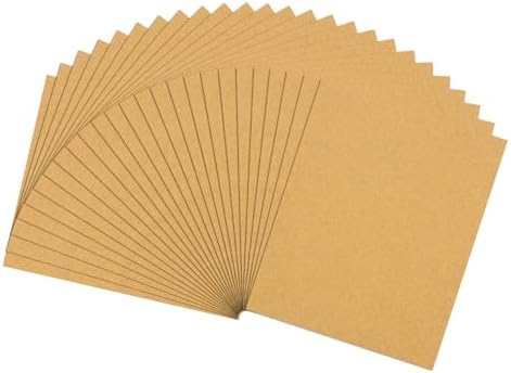 25 Pcs 60 Grit Sandpaper 9 x 11 Inch Sand Paper Alumina Gold