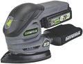 Genesis Cordless Detail Sander 20V G20MAX with Dust Bag, Sandpapers, Battery, and Charger
