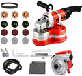 3-Head Electric Concrete Floor Grinder with Telescopic Rod, 6 Speed Diamond Polisher with Dustless Vacuum for Epoxy Removal, Cement, Stone, Granite and Metal Surface Grinding & Polishing