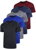 Liberty Imports 5 Pack Men's Active Quick Dry Crew Neck T Shirts