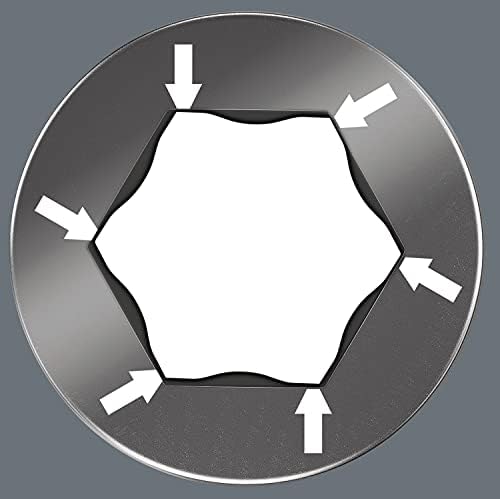 WERA 05022124001 950 L HF L-Key, Metric, Chrome-Plated, with Holding Function, 8 x 200 mm