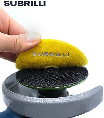 Dry/Wet 3 Step Diamond Polishing Pads 4" Sanding Discs Grit 1 for Granite Marble Concrete (3-Pcs)