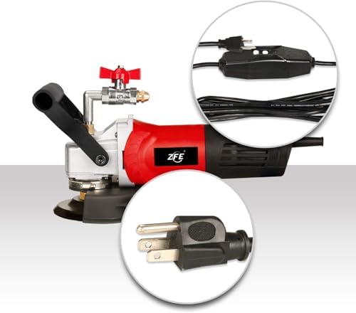 800W/110V Variable Speed 4'' Wet Polisher / Grinder & Granite Diamond Polishing Pads Concrete Polisher Stone Polisher for Granite/Marble/Concrete/Stones (PA0001000-2)