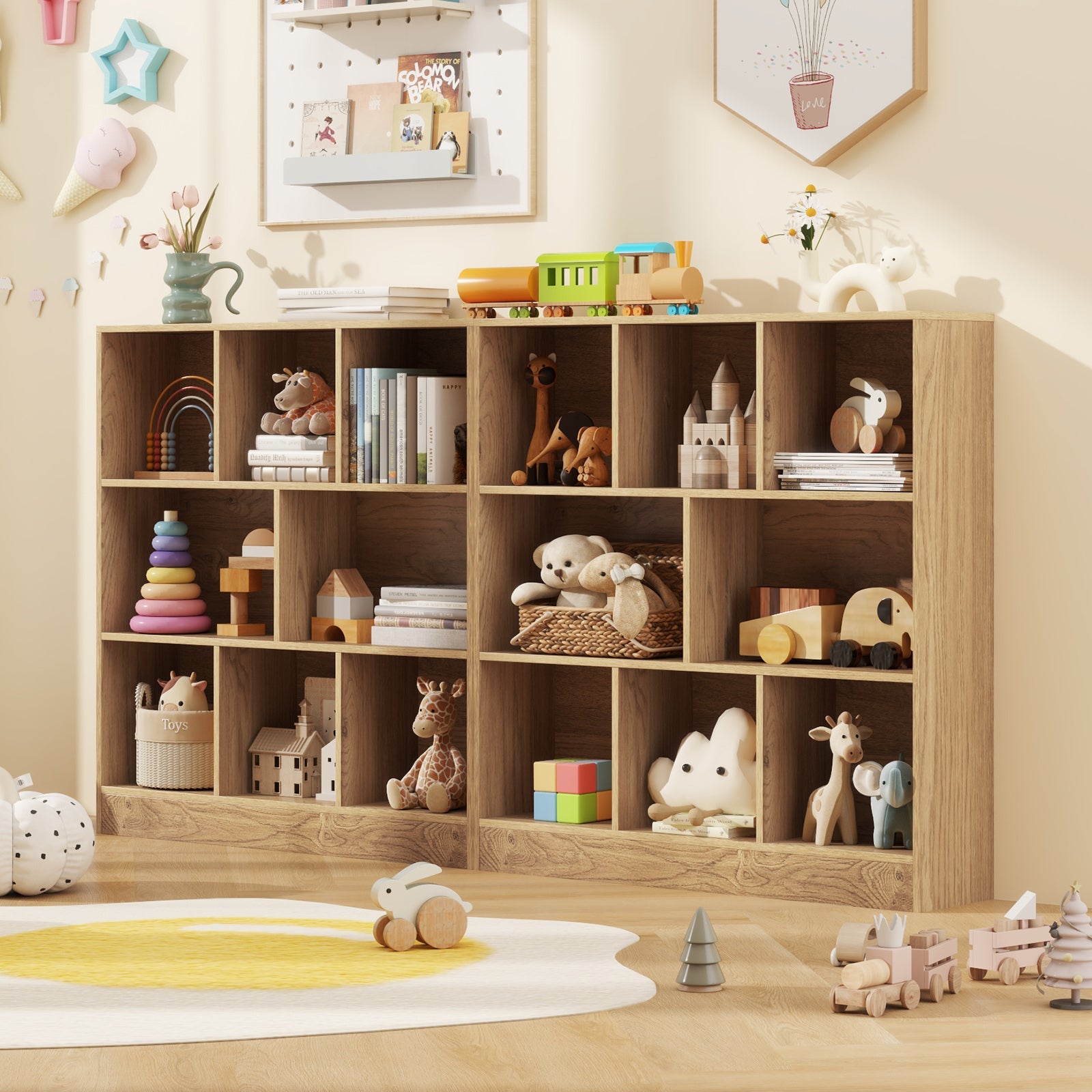 41 Inches 8-Cube Freestanding Bookcase for Kids