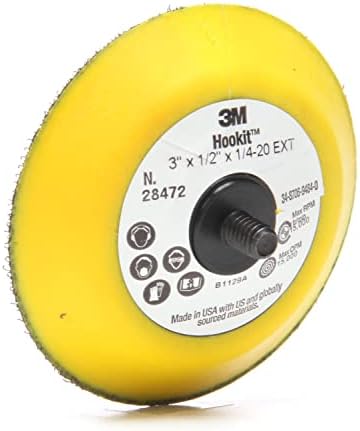 3M Hookit Disc Pad, 28472, 3 in x 1/2 in 1/4-20 External