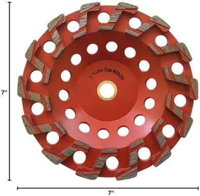 7" Diamond Grind Wheel S Seg Concrete/Coating 7/8"-5/8" Non-Threaded Arbor