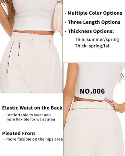 FUNYYZO Wide Leg Dress Pants for Women Work Slacks Business Casual Outfits