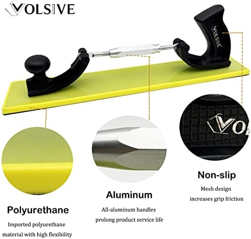 VOLSIVE Adjustable Sander Longboard Flexible Hand Sanding Blocks with Hook & Loop Backing Handle Sander, 7x42cm