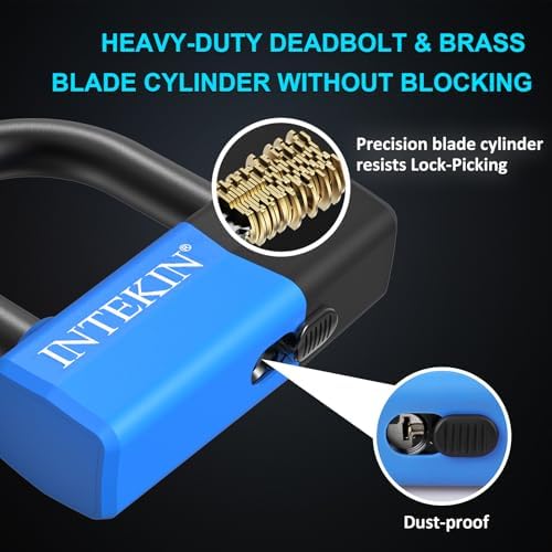 Motorcycle Chain Lock 3.6FT Bike Lock 10mm/0.42inch Thick Security Chain Locks Heavy Duty Bike Lock with 16mm/0.64inch Disc Lock for Gates, Fences and Outdoor Equipment