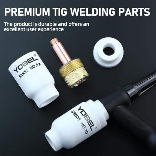 YOBEL 35PCS Jumbo TIG Cup Kit, Large Bore Gas Lens for WP-17/18/26 Torch