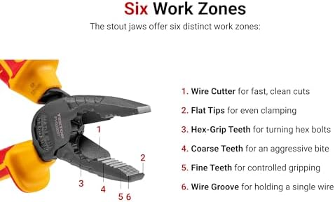 TEKTON 7 Inch Insulated Combination Pliers | PVG30007