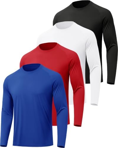 MLYENX 7 Pack Long Sleeve Shirts for Men Sun Protection Quick Dry