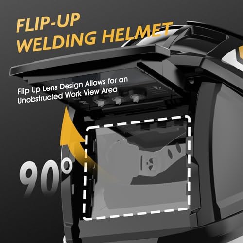 TOOLIOM True Color Flip Up Auto Darkening Welding Helmet