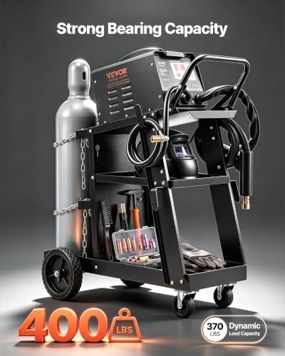 VEVOR Welding Cart, 3-Tier Welder Cart Heavy Duty 400 LBS Weight Capacity
