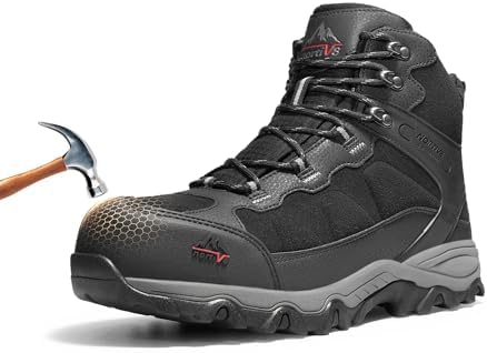 NORTIV 8 Men's Waterproof Steel Toe Work Boots